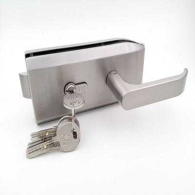 Double Side Commercial Aluminum Sliding Center Glass Door Lock With Keys.